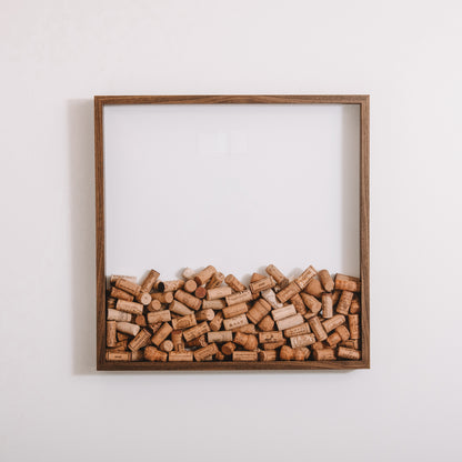 Extra Large walnut cork collector frame - Stag Design