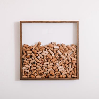 Extra Large walnut cork collector frame - Stag Design