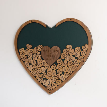 Wedding guest book heart dropbox