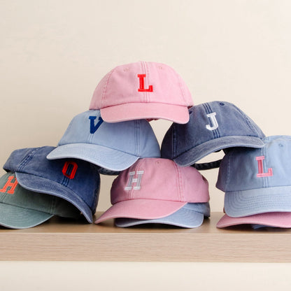 Personalised Kids Embroidered Initial Cap