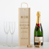 Personalised initials engagement bottle box