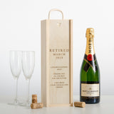 Personalised retirement bottle box