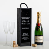 Personalised job retirement bottle box