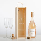 Personalised initials engaged bottle box