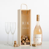 Personalised initials engaged bottle box