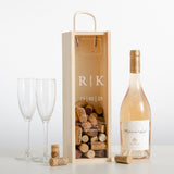 Personalised initials engaged bottle box