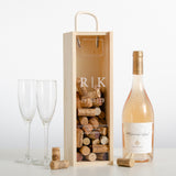 Personalised initials engaged bottle box