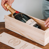 Personalised engaged wreath bottle box