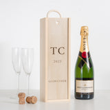 Personalised initials bottle gift box