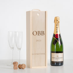 Personalised initials bottle gift box