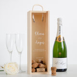 Personalised engagement date cork collector bottle box