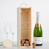 Personalised engagement cork collector bottle box