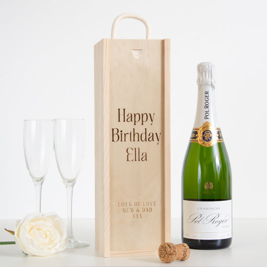 Personalised happy birthday bottle box