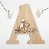 Wooden letter guest book sign