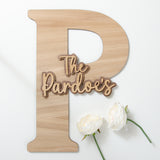 Wooden letter guest book sign