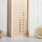 Personalised wedding bottle box