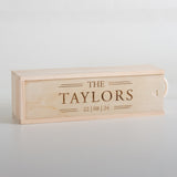 Personalised wedding surname bottle box