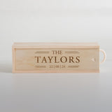 Personalised wedding surname bottle box