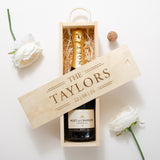 Personalised wedding surname bottle box