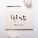 NEW! Personalised linen guest book