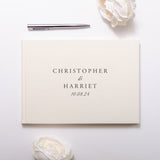 Personalised linen first names guest book