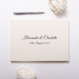 NEW! Personalised linen guest book