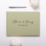 NEW! Personalised linen first names guest book