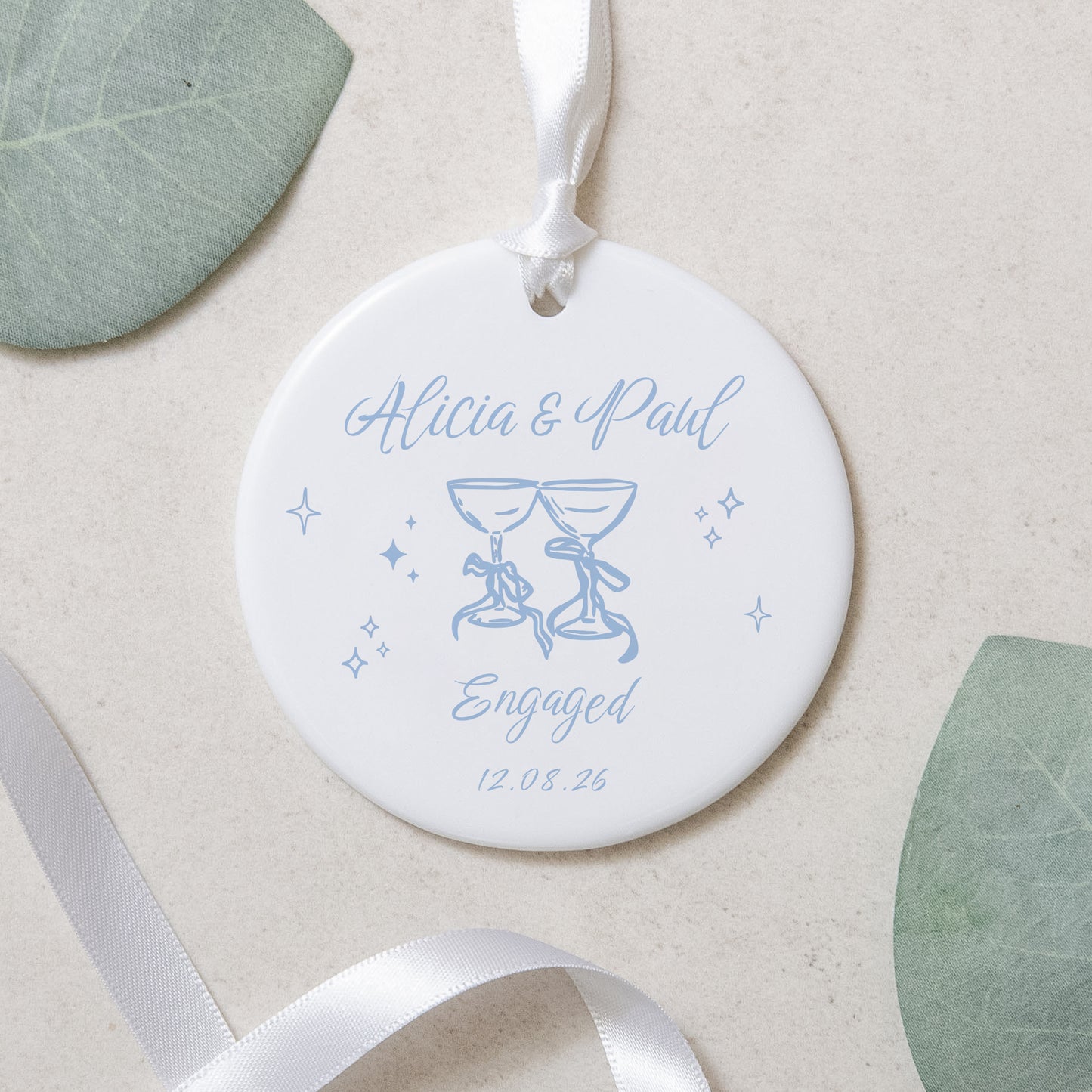 Personalised Ceramic Engagement Decoration