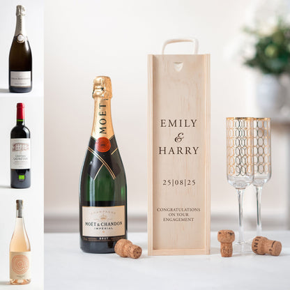 Personalised engagement bottle box