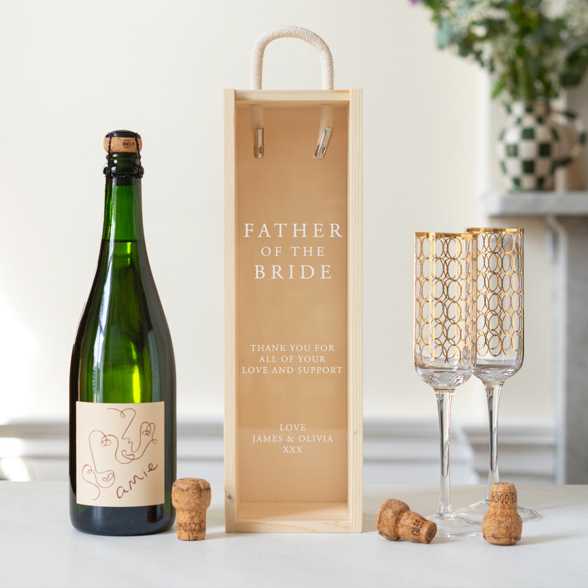 Amie Father of the bride / groom gift set - Stag Design