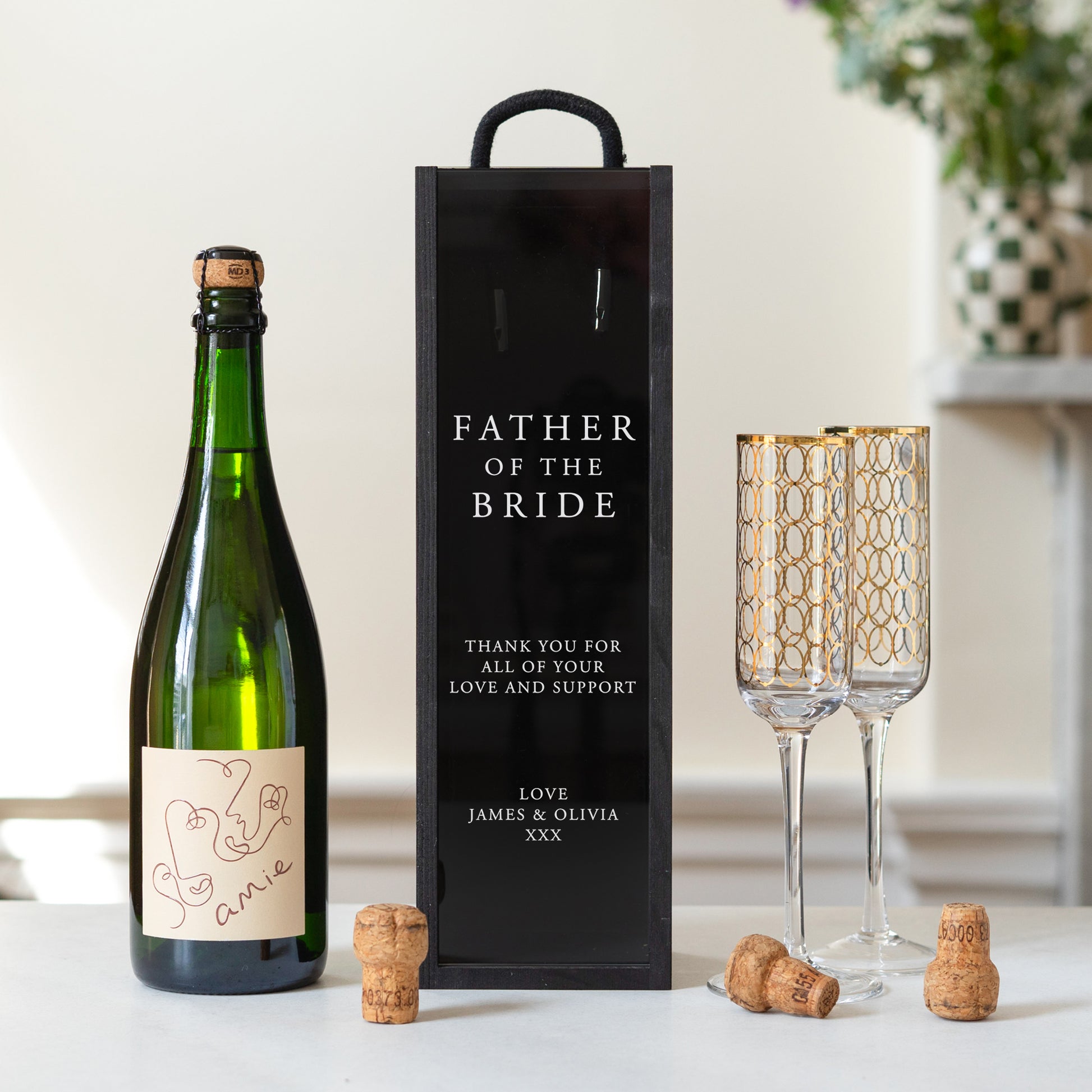Amie Father of the bride / groom gift set - Stag Design