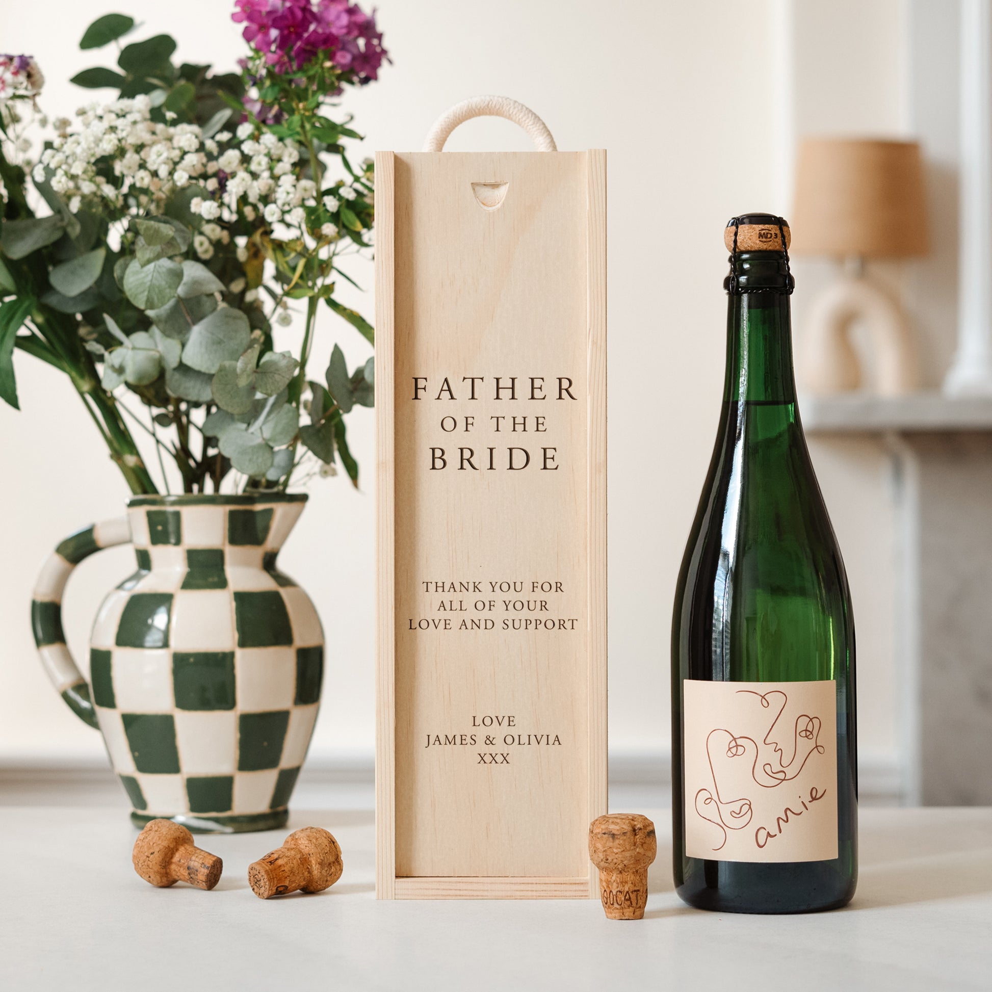Amie Father of the bride / groom gift set - Stag Design