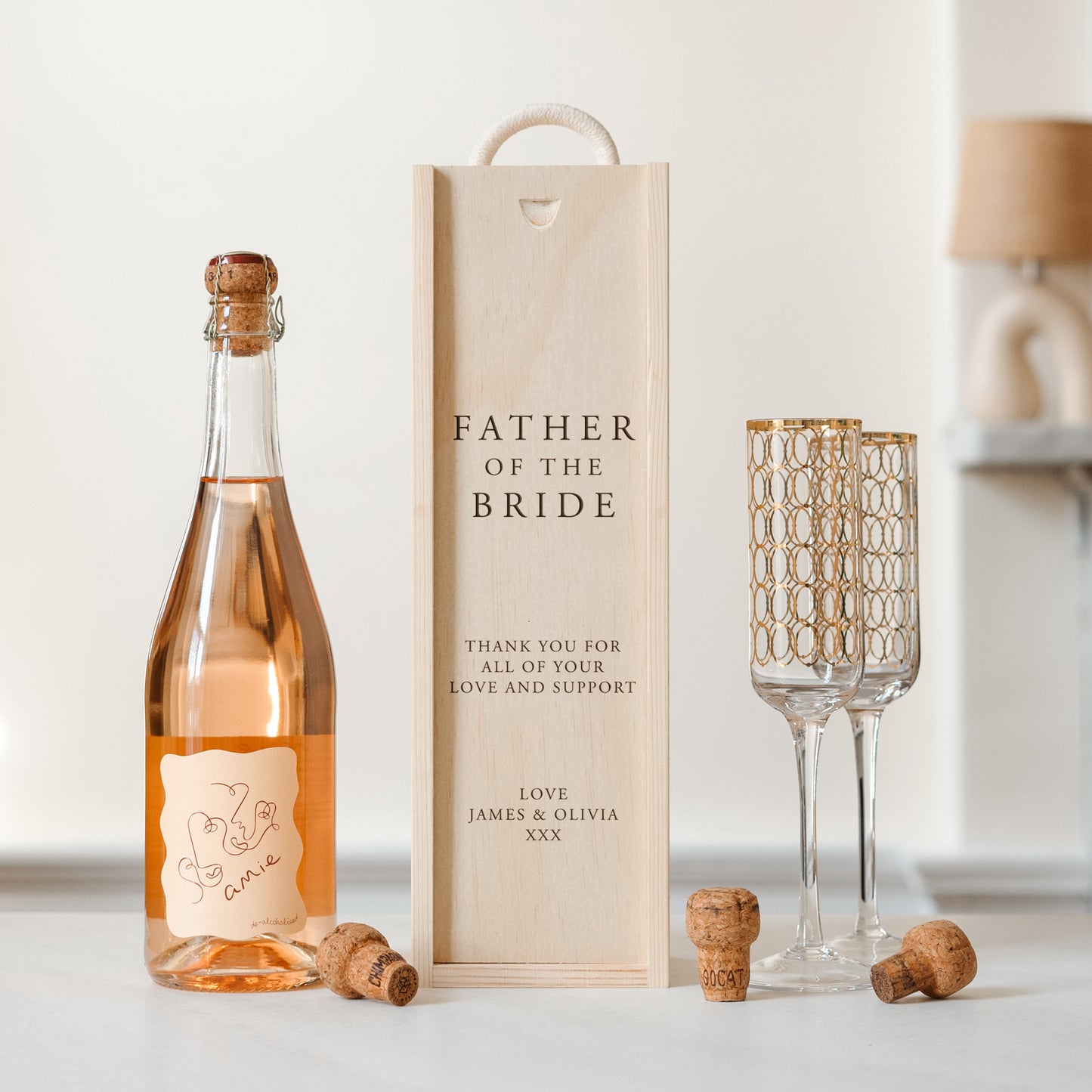 Amie Father of the bride / groom gift set - Stag Design
