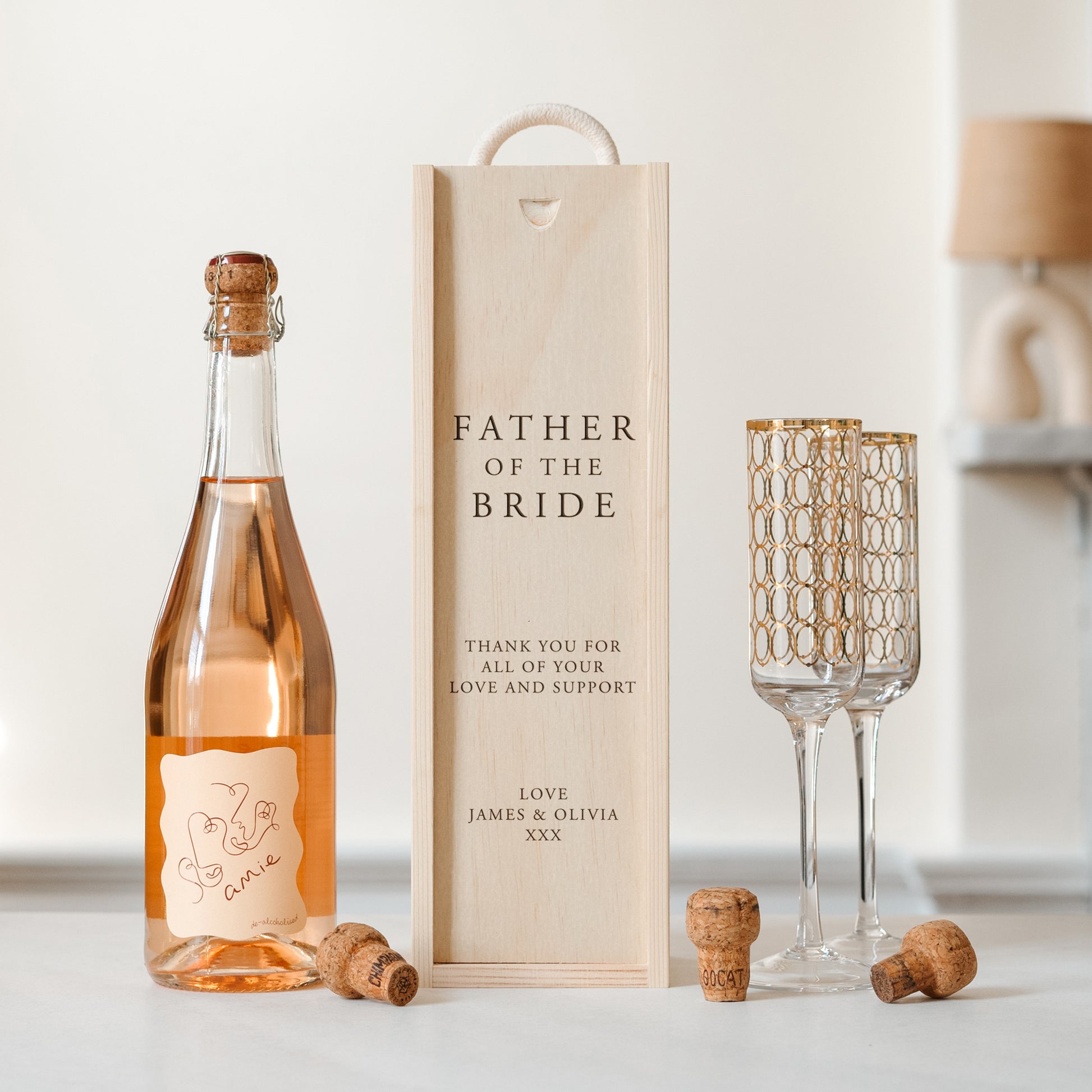 Amie Father of the bride / groom gift set - Stag Design