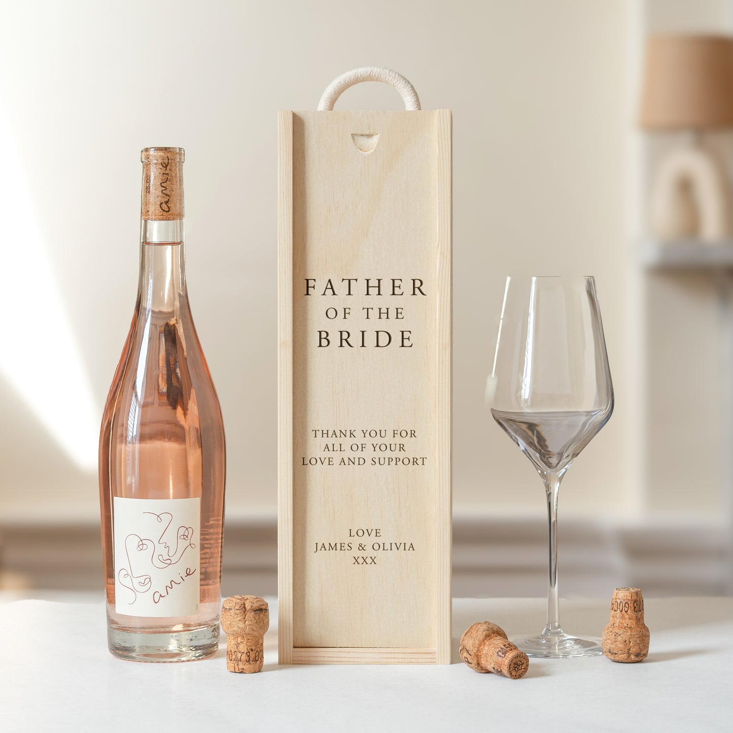 Amie Father of the bride / groom gift set - Stag Design