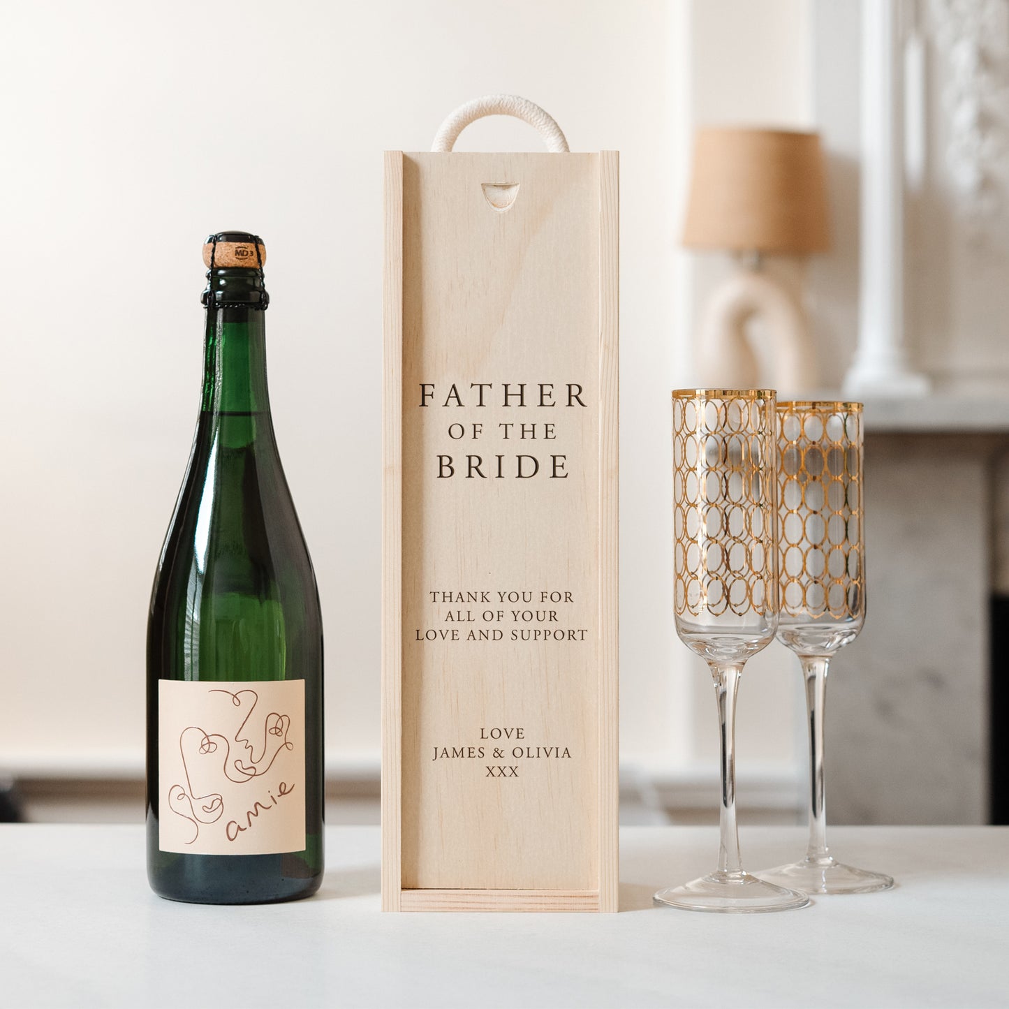 Amie Father of the bride / groom gift set - Stag Design
