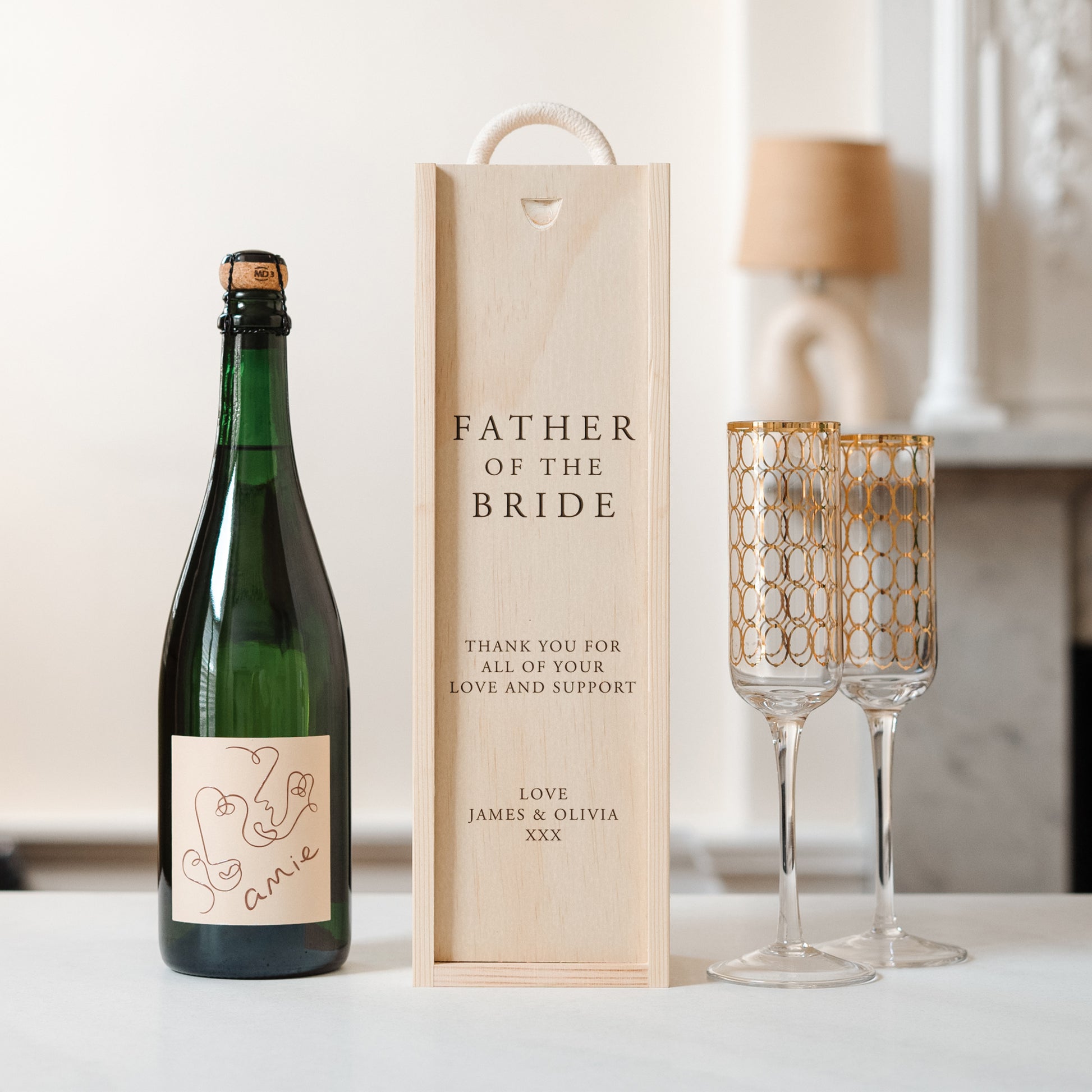 Amie Father of the bride / groom gift set - Stag Design