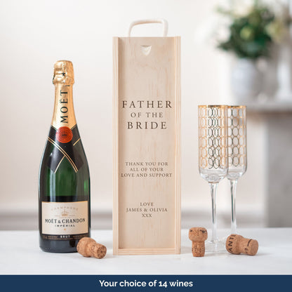 Father of the bride / groom bottle box gift