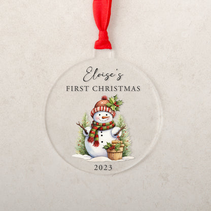 First Christmas bauble decoration