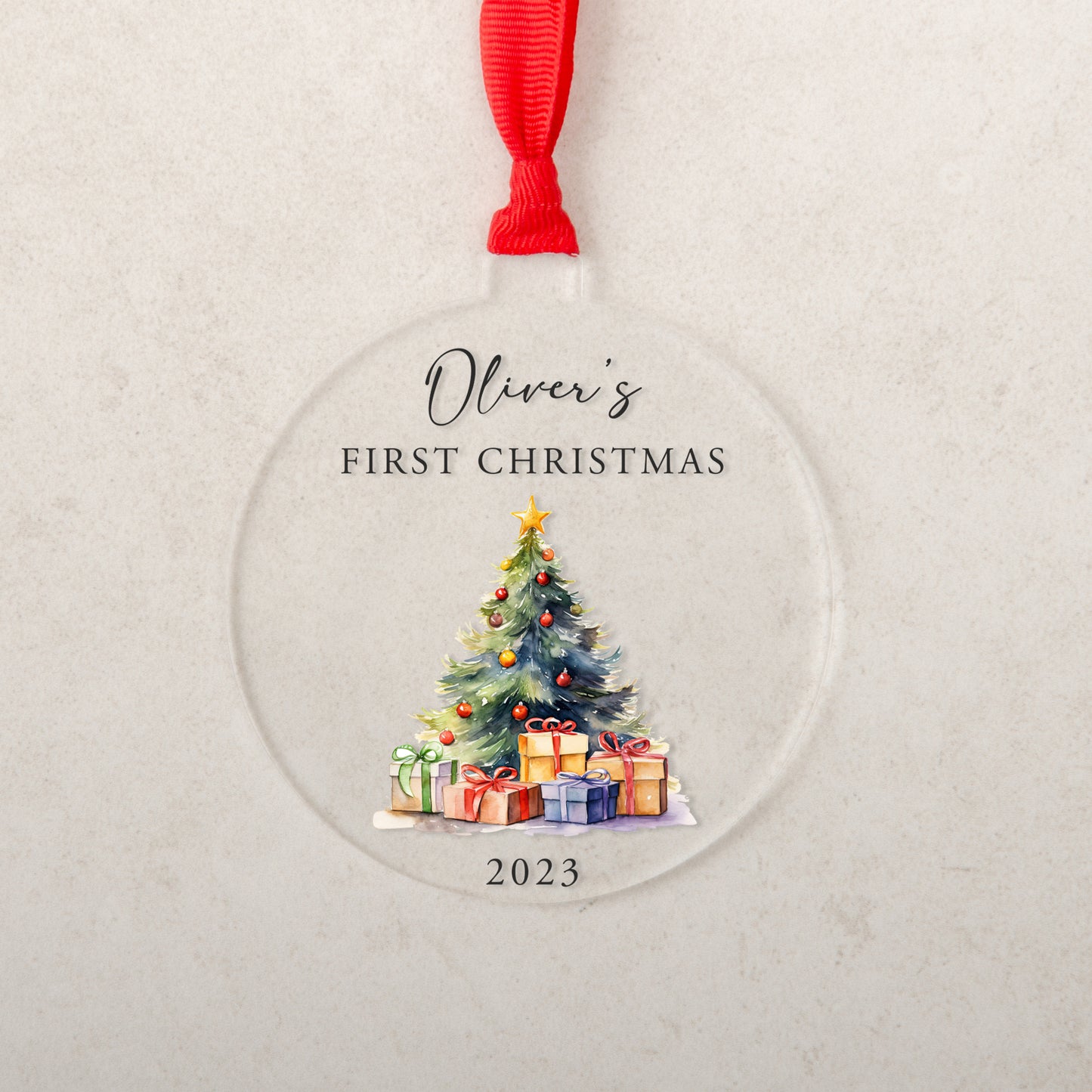 First Christmas bauble decoration