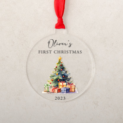 First Christmas bauble decoration