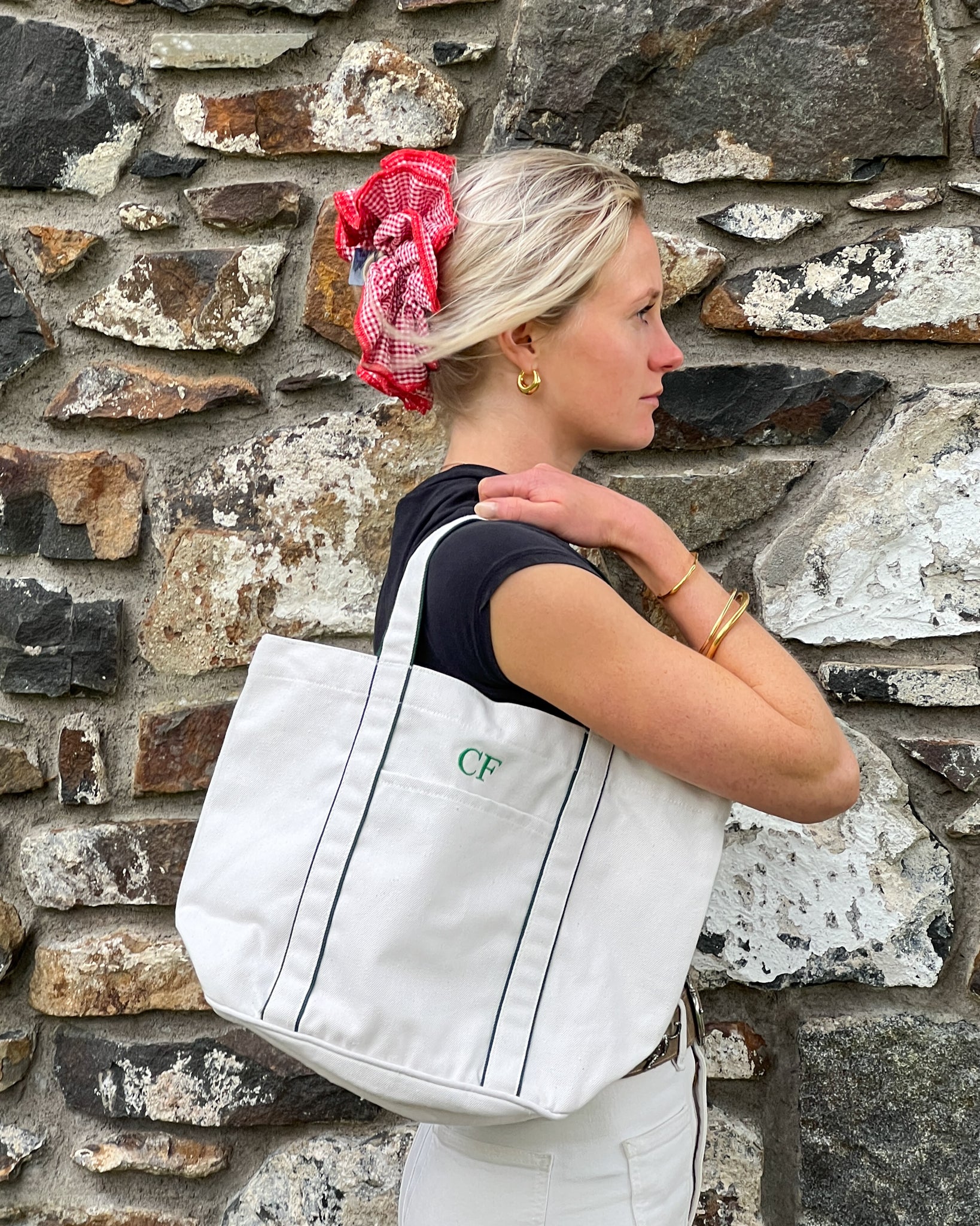 Personalised Embroidered Tote Bag - Stag Design