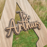 Wooden letter guest book sign