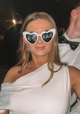 NEW! Personalised wedding love heart sunglasses