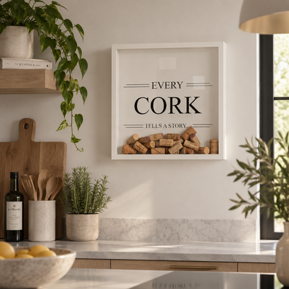 Personalised large cork collector memory box frame
