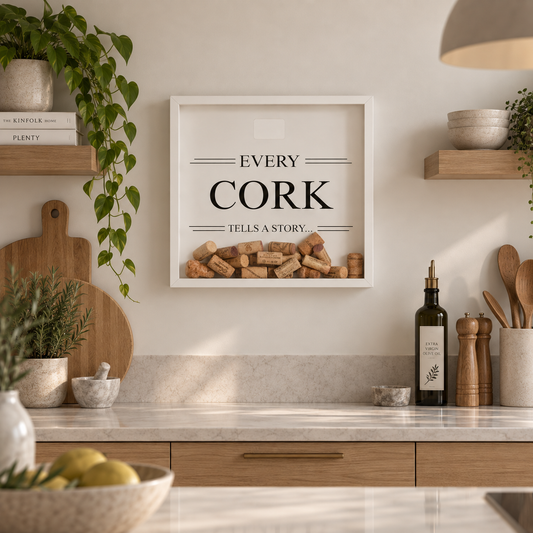 Large cork memory box frame