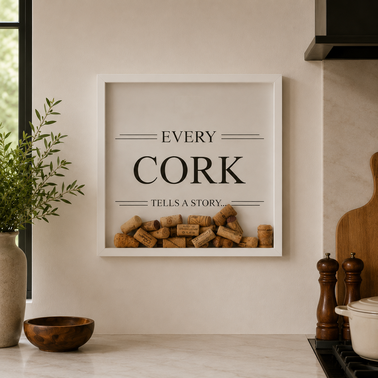 Large cork memory box frame