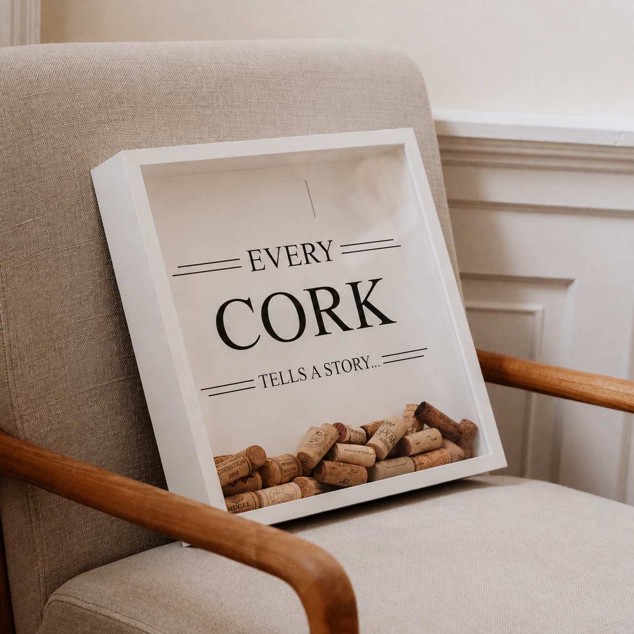 Large cork memory box frame
