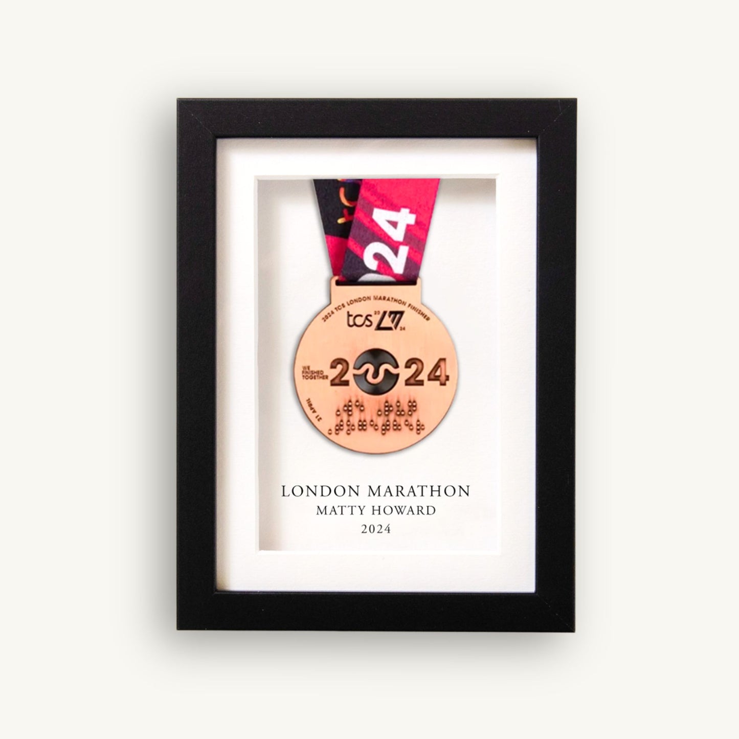 Personalised medal display frame