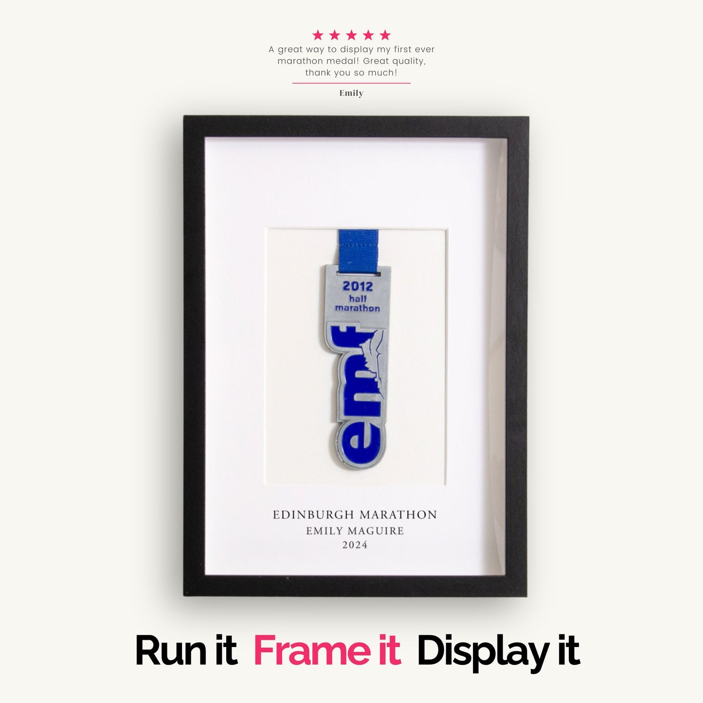 Personalised medal frame